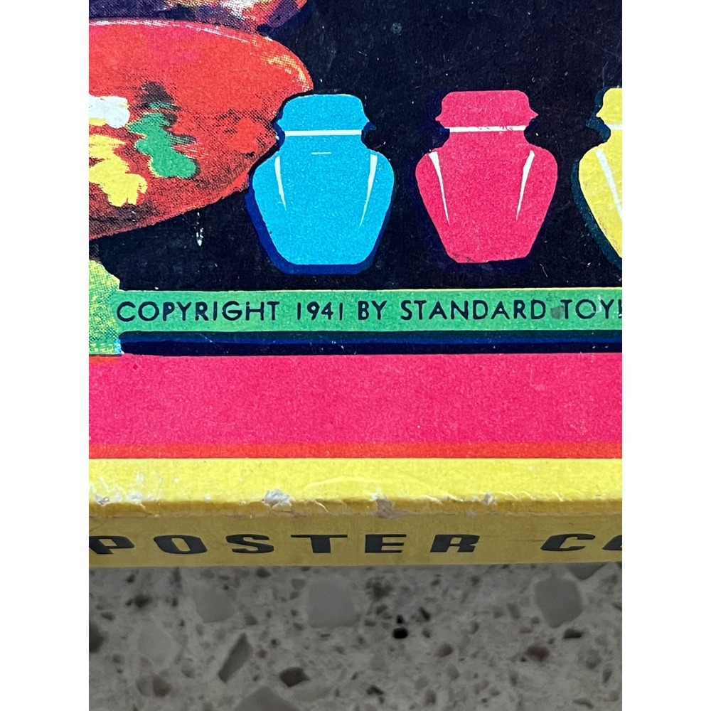 Vintage 1941 Tom Sawyer Poster‎ Color Set Standard Toykraft Art Kit Collectible - Picture 2 of 8